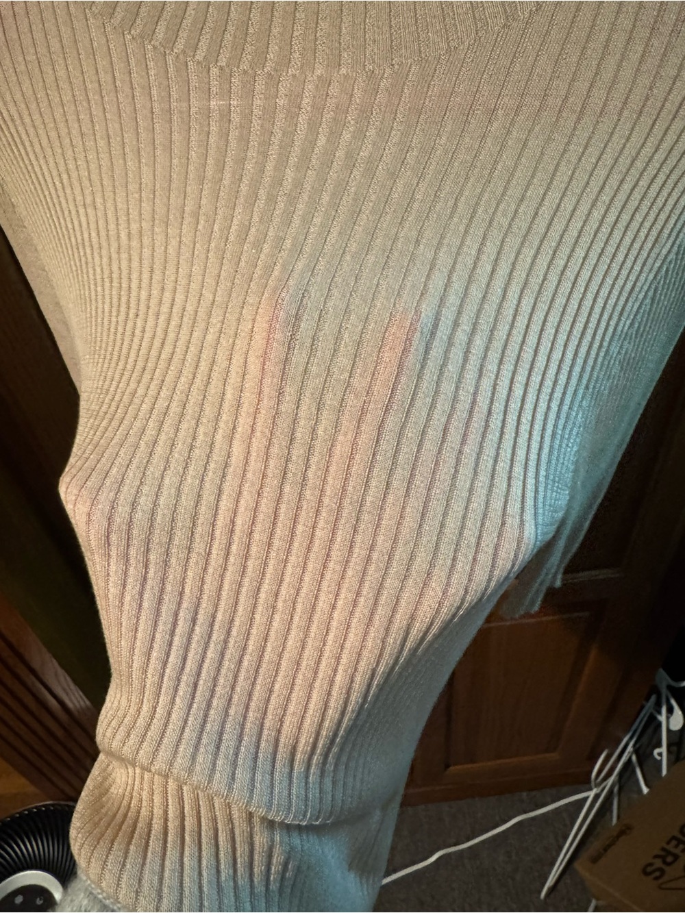 St. Agni Beige Ribbed Knit Top - Picture 3 of 4